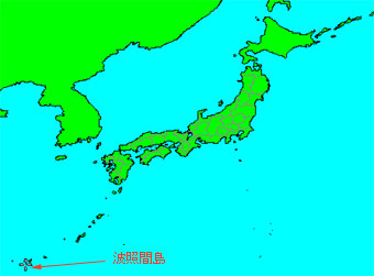 [波照間島の位置を示す地図]