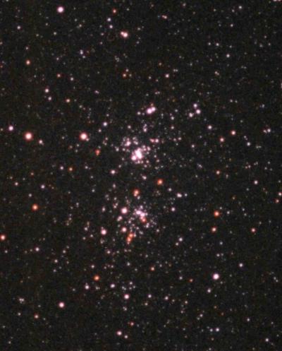 ペルセウス座二重星団の拡大スキャンの画像